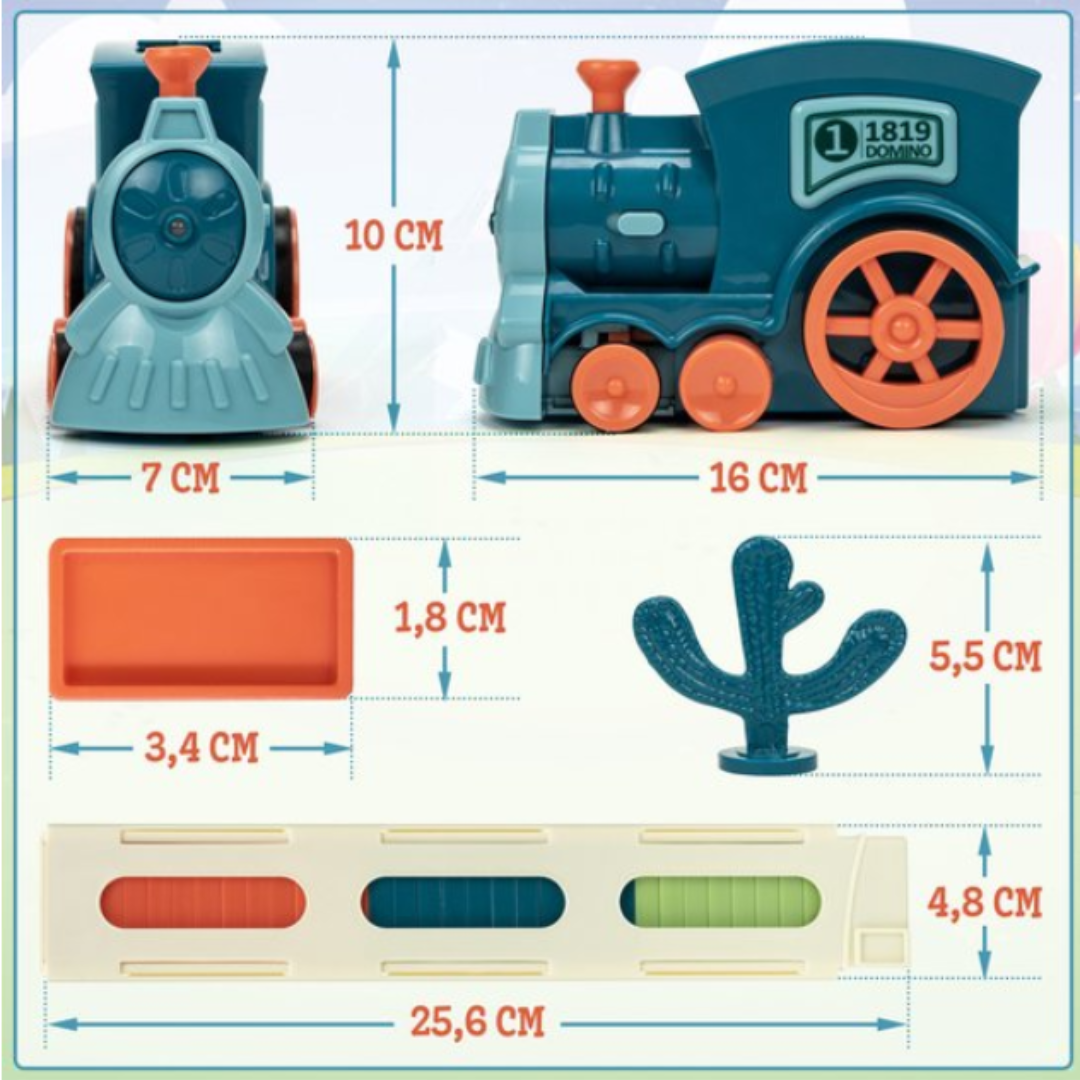 Selbstfahrender Dominozug