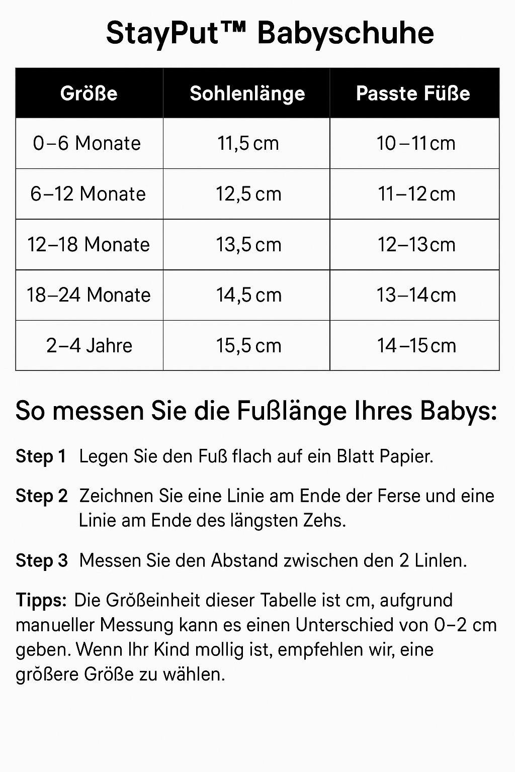 StayPut™ Babyschuhe – Die Schuhe, die wirklich halten