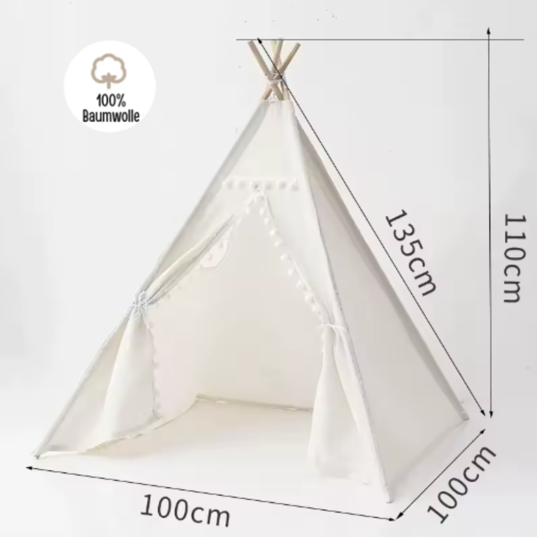 TipiTräume™ – Das faltbare Spielzelt aus Baumwolle für stundenlangen Spielspaß