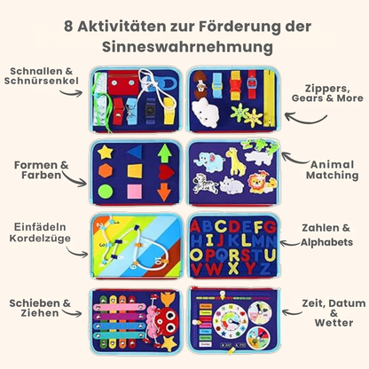 Skillio™ Montessori Busy Bord - Spielerisch schlauer werden