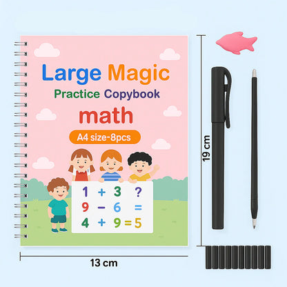 Calligraphy Book™ | Wiederverwendbares Montessori-Spiel - Schreiben & Rechnen