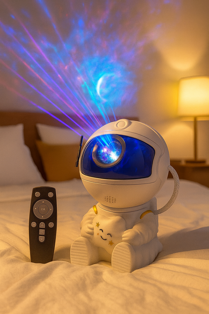Luneclipse Beam™ Astronaut Star Projector – beruhigender Sternenhimmel mit Nordlichtern für Ihr Kind