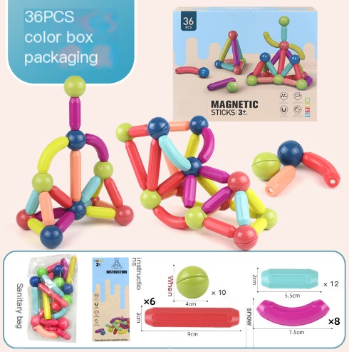 Magnetisches Montessori-Puzzle Lernspielzeug Ab 4 Jahre – Kreatives Spielzeug aus ABS-Kunststoff für Problemlösung und Kreativität 0