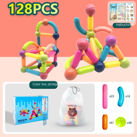 Magnetisches Montessori-Puzzle Lernspielzeug Ab 4 Jahre – Kreatives Spielzeug aus ABS-Kunststoff für Problemlösung und Kreativität 10