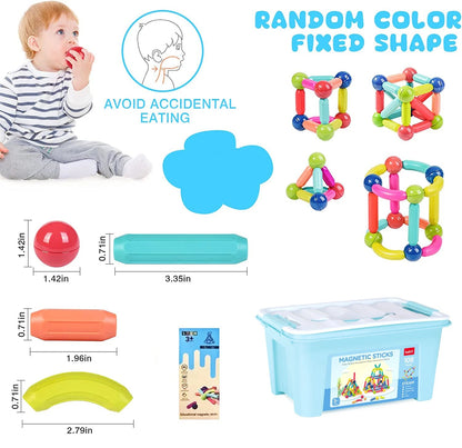 Magnetisches Montessori-Puzzle Lernspielzeug Ab 4 Jahre – Kreatives Spielzeug aus ABS-Kunststoff für Problemlösung und Kreativität 8