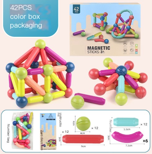 Magnetisches Montessori-Puzzle Lernspielzeug Ab 4 Jahre – Kreatives Spielzeug aus ABS-Kunststoff für Problemlösung und Kreativität 9