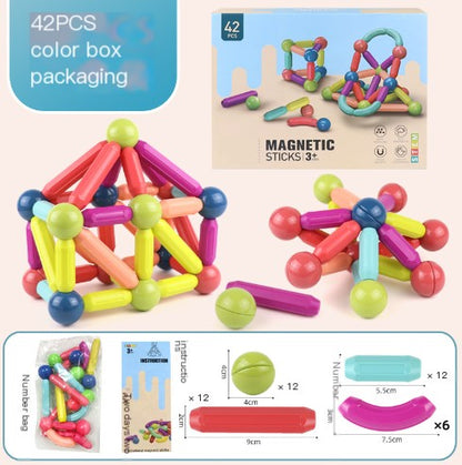 Magnetisches Montessori-Puzzle Lernspielzeug Ab 4 Jahre – Kreatives Spielzeug aus ABS-Kunststoff für Problemlösung und Kreativität 9