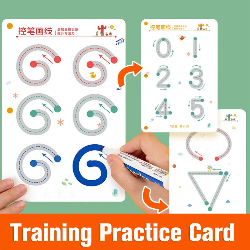 Montessori-Arbeitsbuch für Kinder, Kreativität und kognitive Fähigkeiten fördern, 100 Seiten, A4, für 2-5 Jahre 5