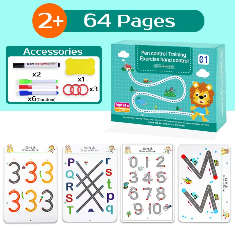 Montessori-Arbeitsbuch für Kinder, Kreativität und kognitive Fähigkeiten fördern, 100 Seiten, A4, für 2-5 Jahre 9
