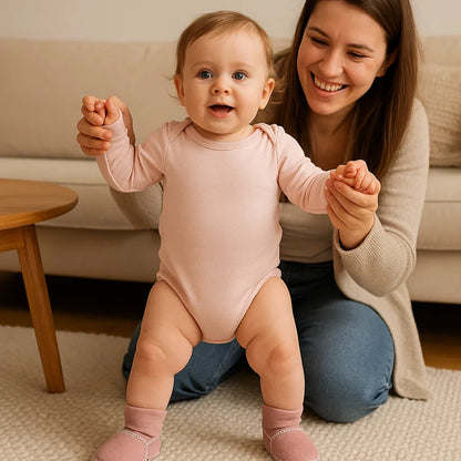 Gefütterte Baby Winter Socken Schuhe in Wildleder Optik